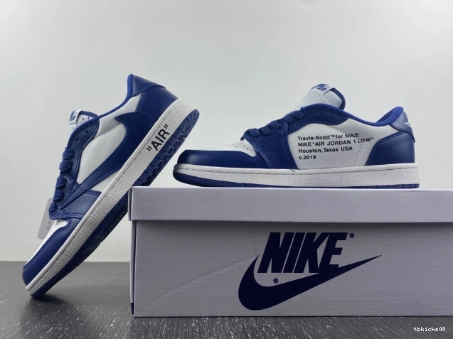 Rep TBkick JORDAN DM7890-101 SCOTT X CUSTOM X OFF-WHITE AIR 1 TRAVIS 0803